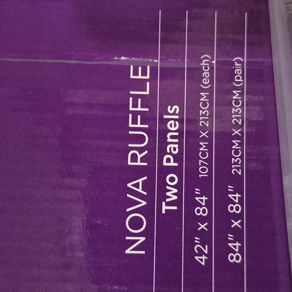 NWT Lush Decor Ruffle Panels Curtains 2 Nova Ruffle Panels - Picture 5 of 6